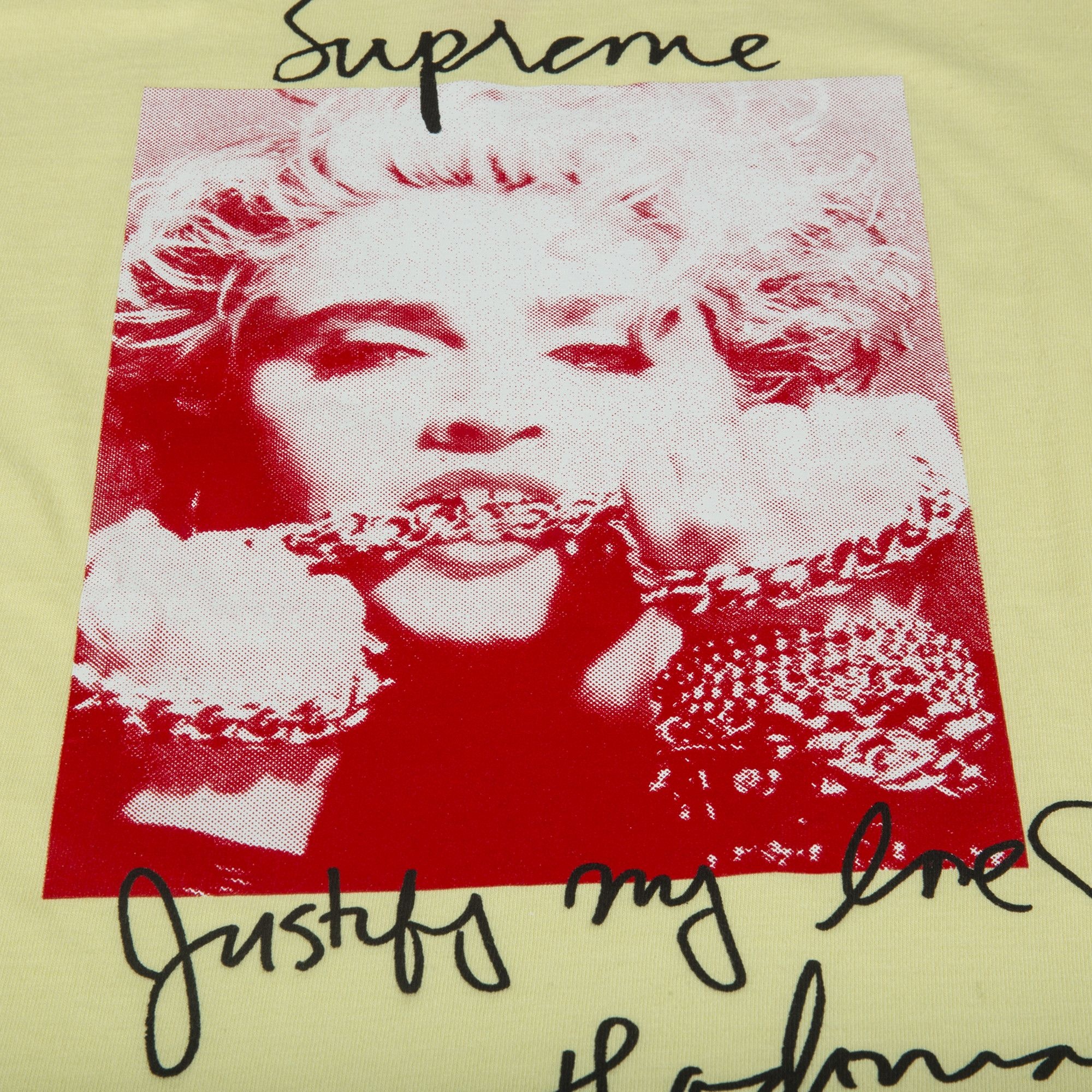 Supreme Madonna T-Shirt 'Pale Yellow' - 2
