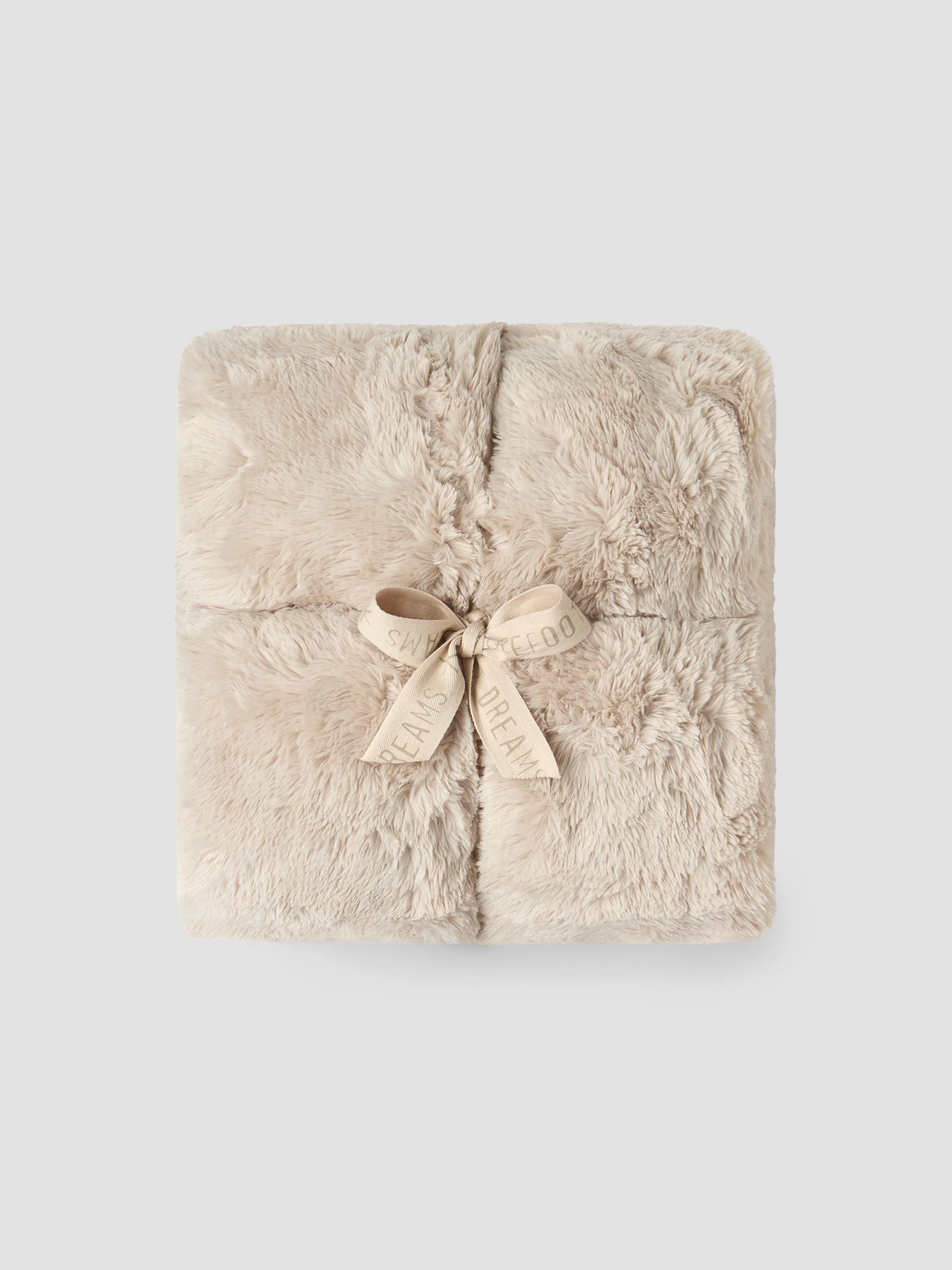 Cloud Faux Fur Throw - Sandstone - 1