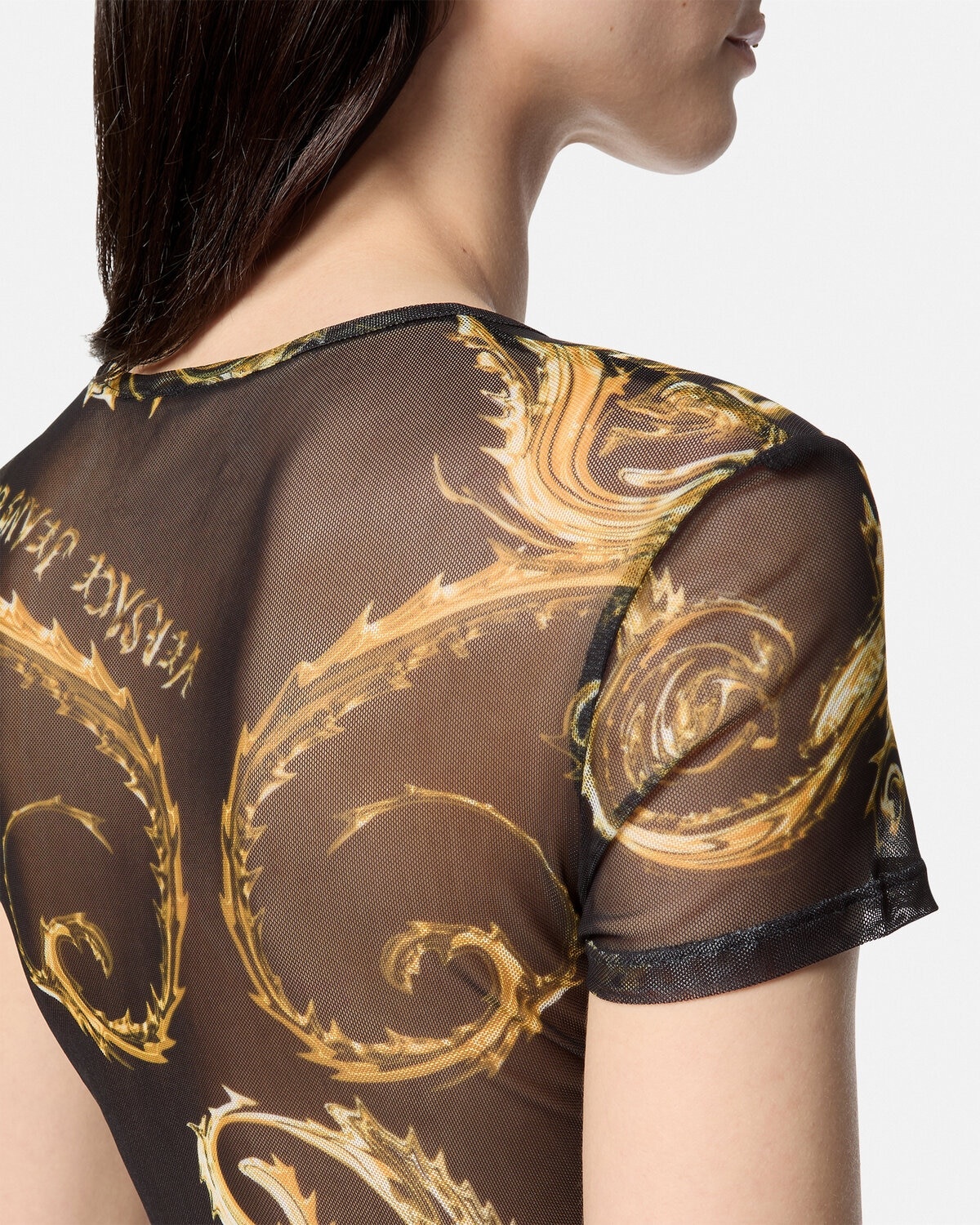 Chromo Couture Mesh Crop T-Shirt - 3