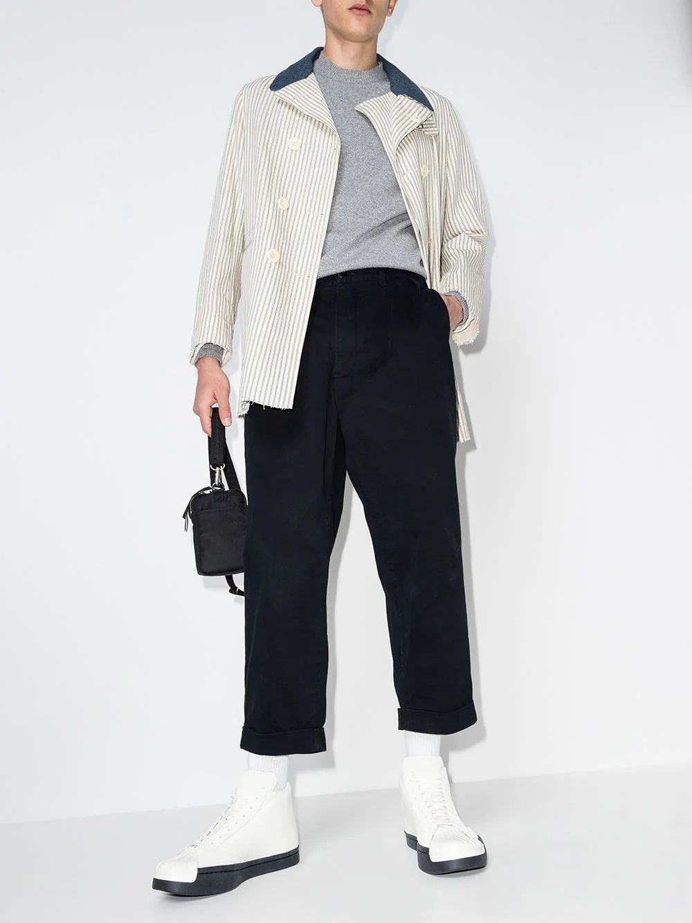 dart-detailing cropped trousers - 5