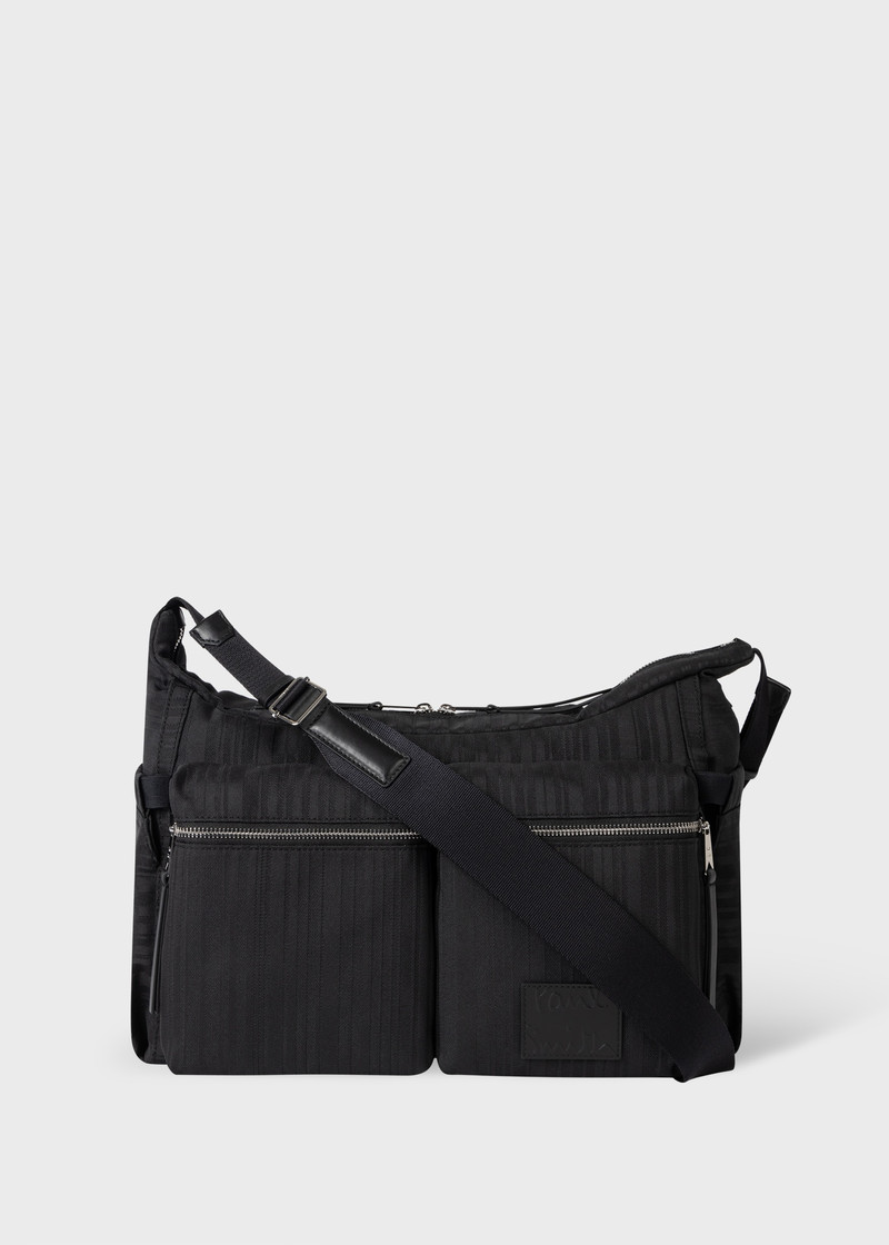 Black 'Shadow Stripe' Cross-Body Bag 1
