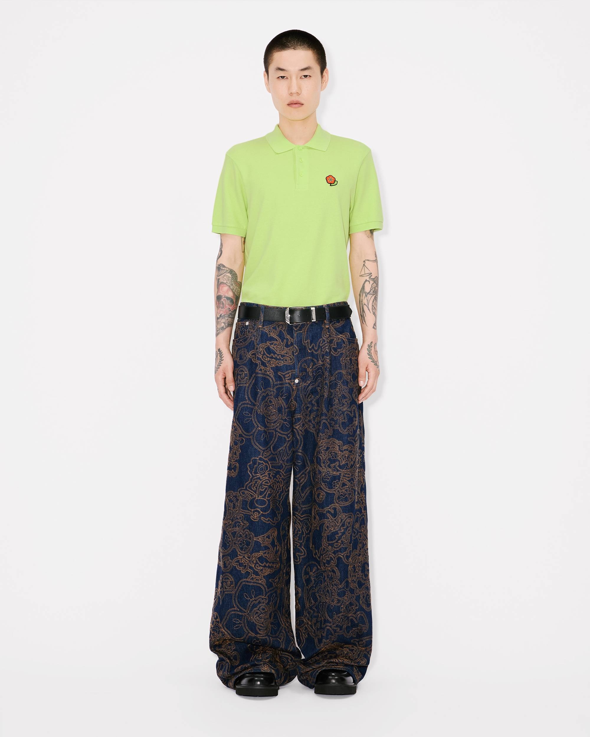 'KENZO Pop' embroidered slim polo in cotton - 5