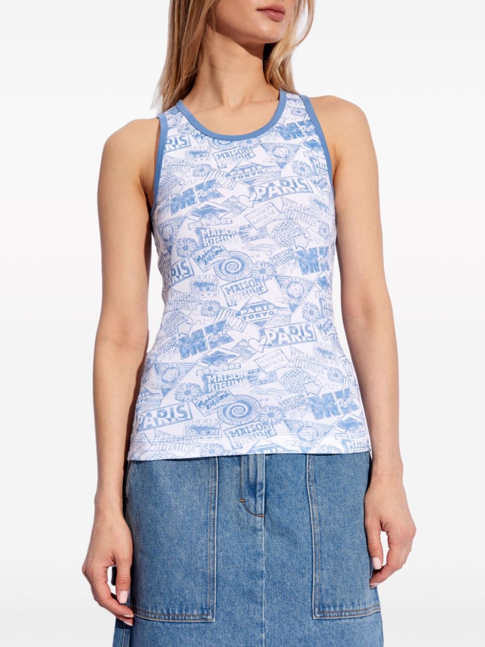 Surf Collage cotton tank top - 3