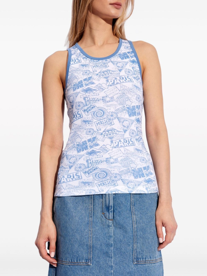 Surf Collage cotton tank top 3