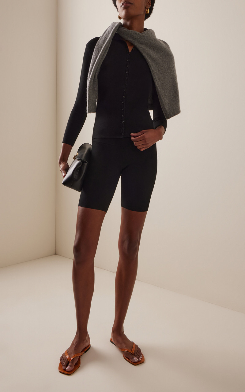 TOTEME Knit Biker Shorts black outlook