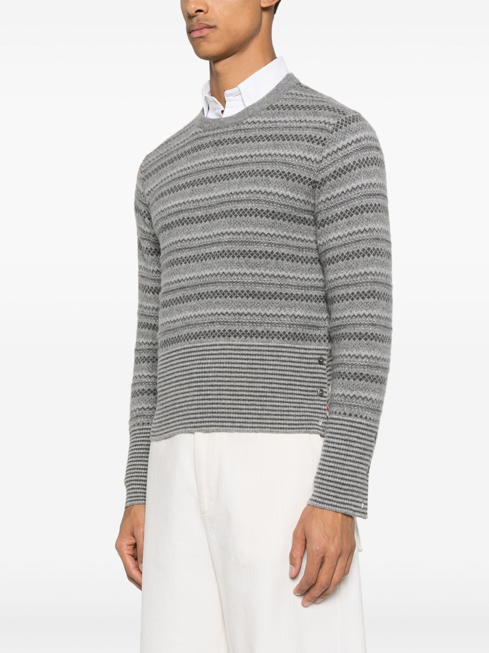 fair isle float jacquard sweater - 3