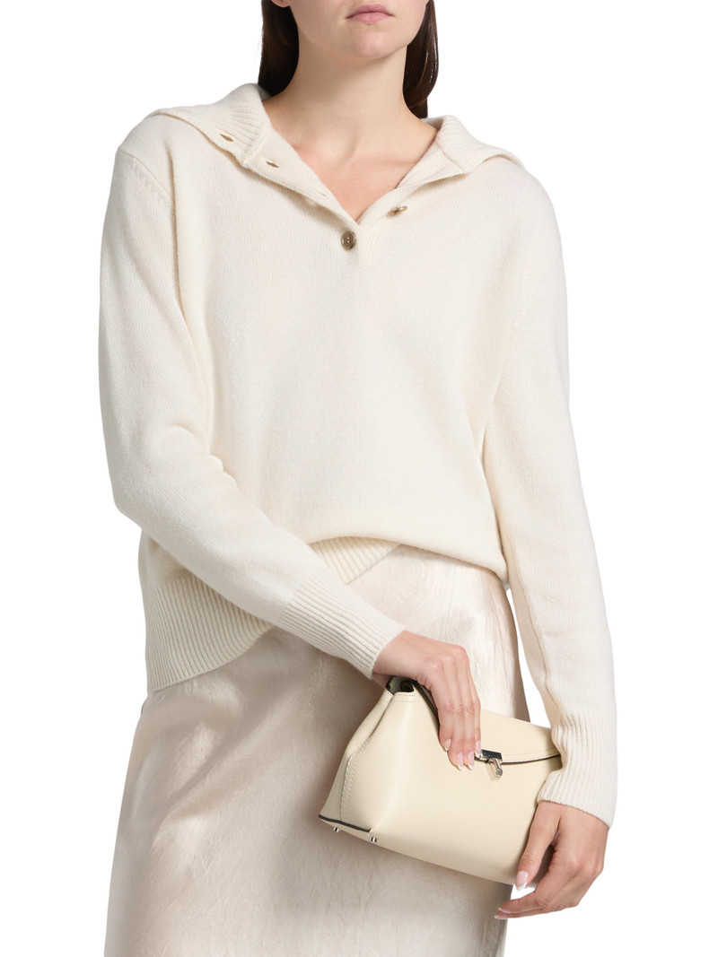 Women's Maisie Cashmere Regular-Fit Polo Sweater - Cream 3