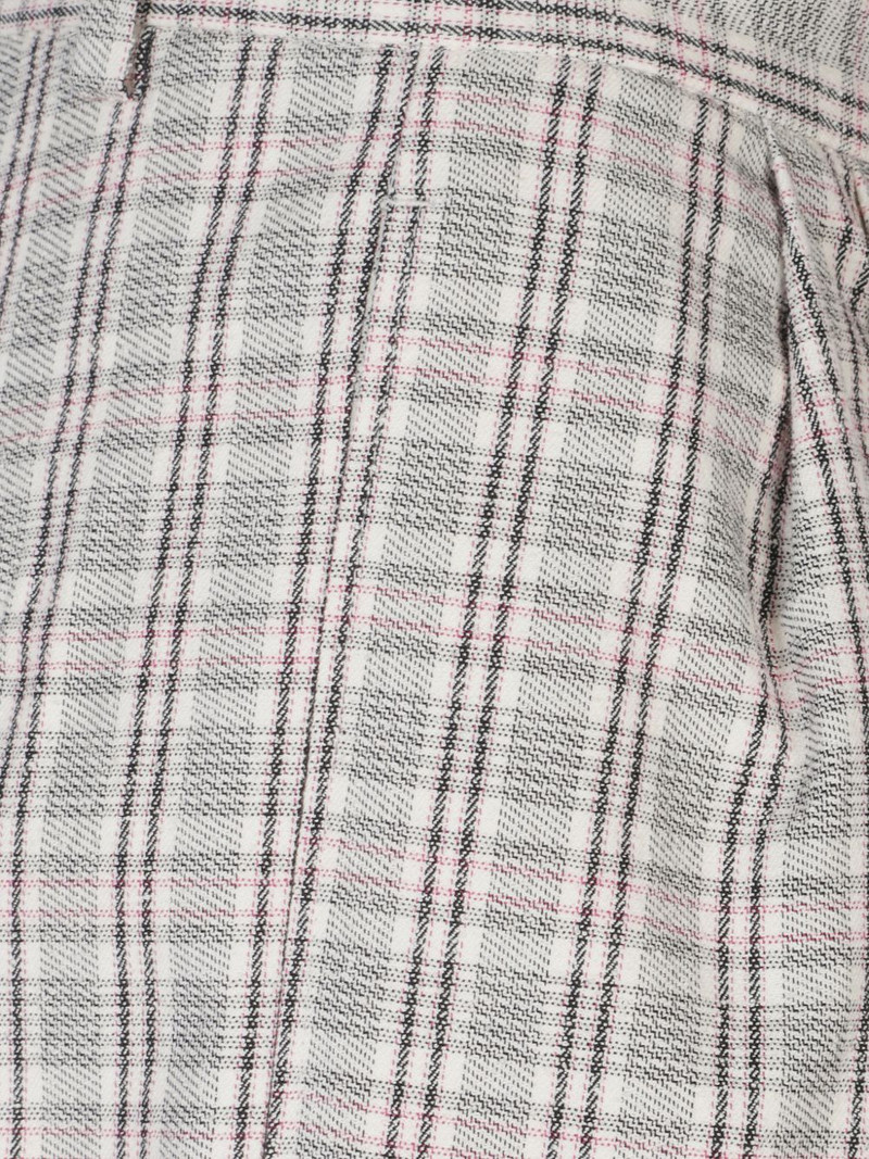 pleated check-pattern trousers 3