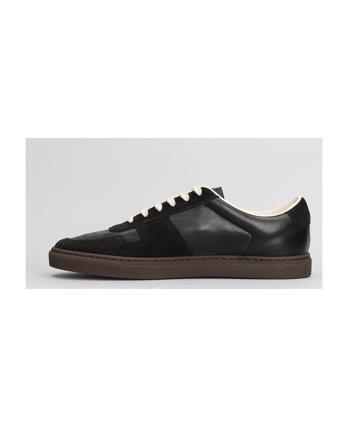 Bball Slim Sneakers In Black Suede And Leather - 3