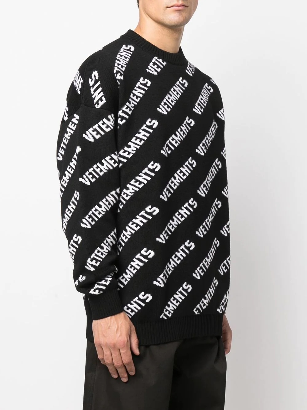 logo-print crew neck jumper - 4