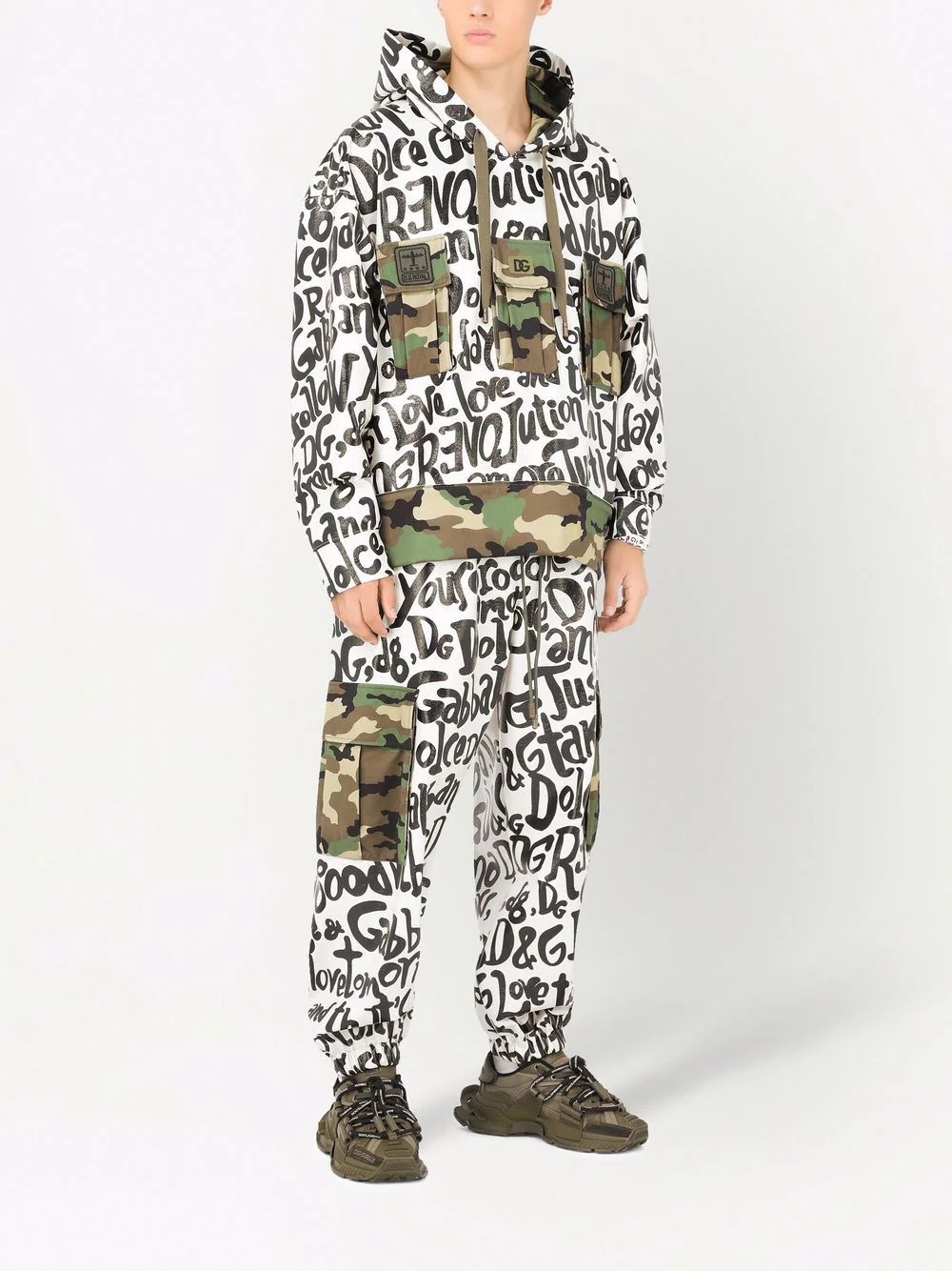 logo-print cargo track pants - 2