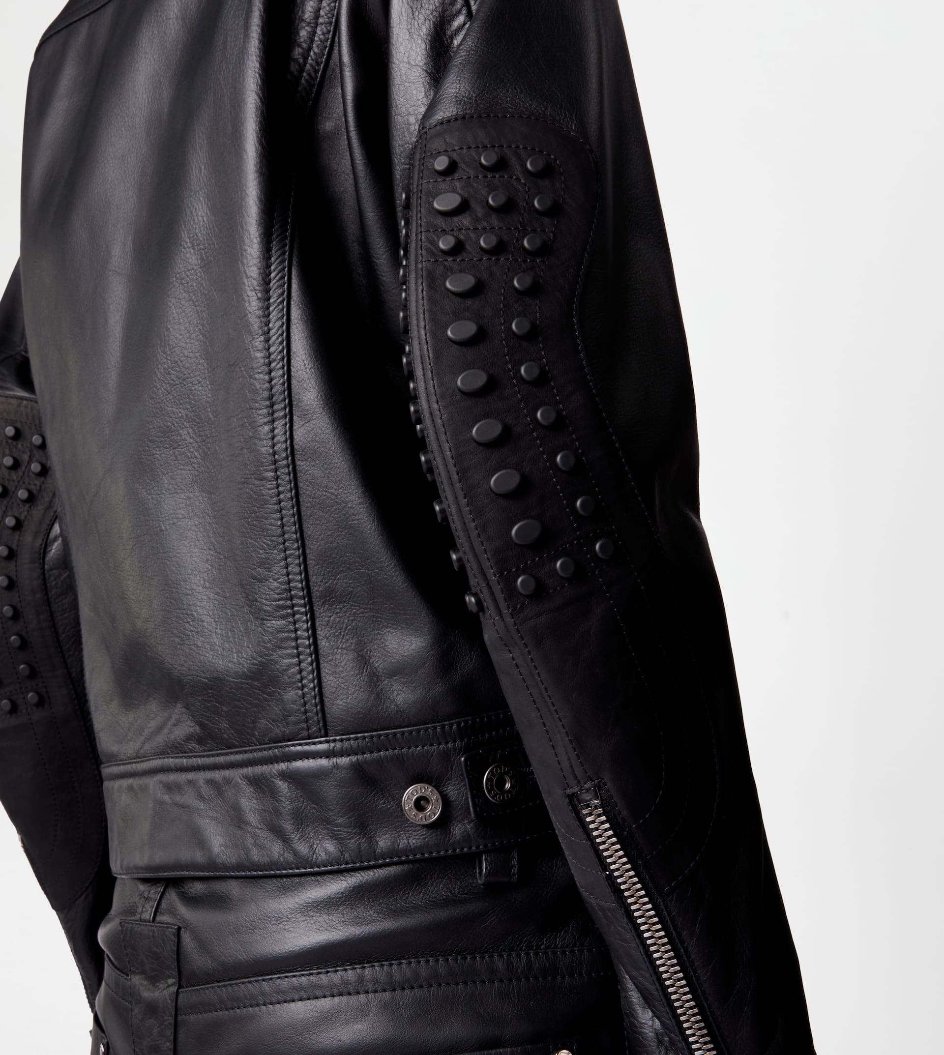 JACKET IN LEATHER - BLACK - 5