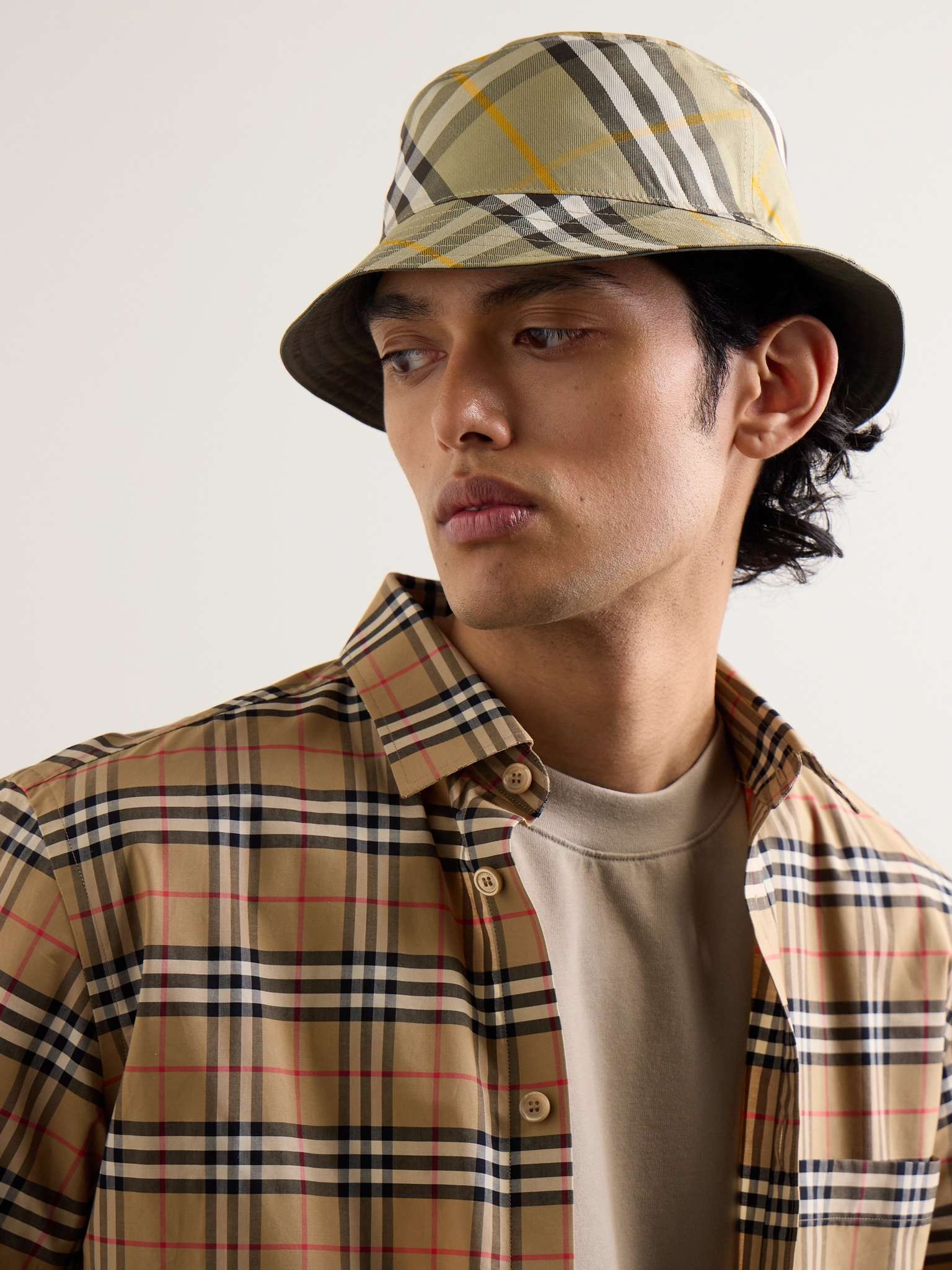 Burberry Reversible Logo-Embroidered Cotton-Twill Bucket Hat