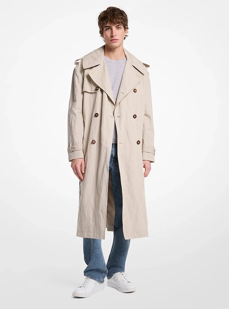 Inox Oversized Cotton Blend Trench Coat - 1