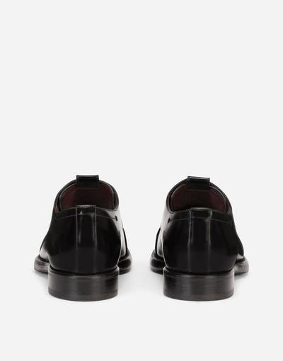 Dolce & Gabbana Brushed calfskin Derby shoes with branded plate outlook