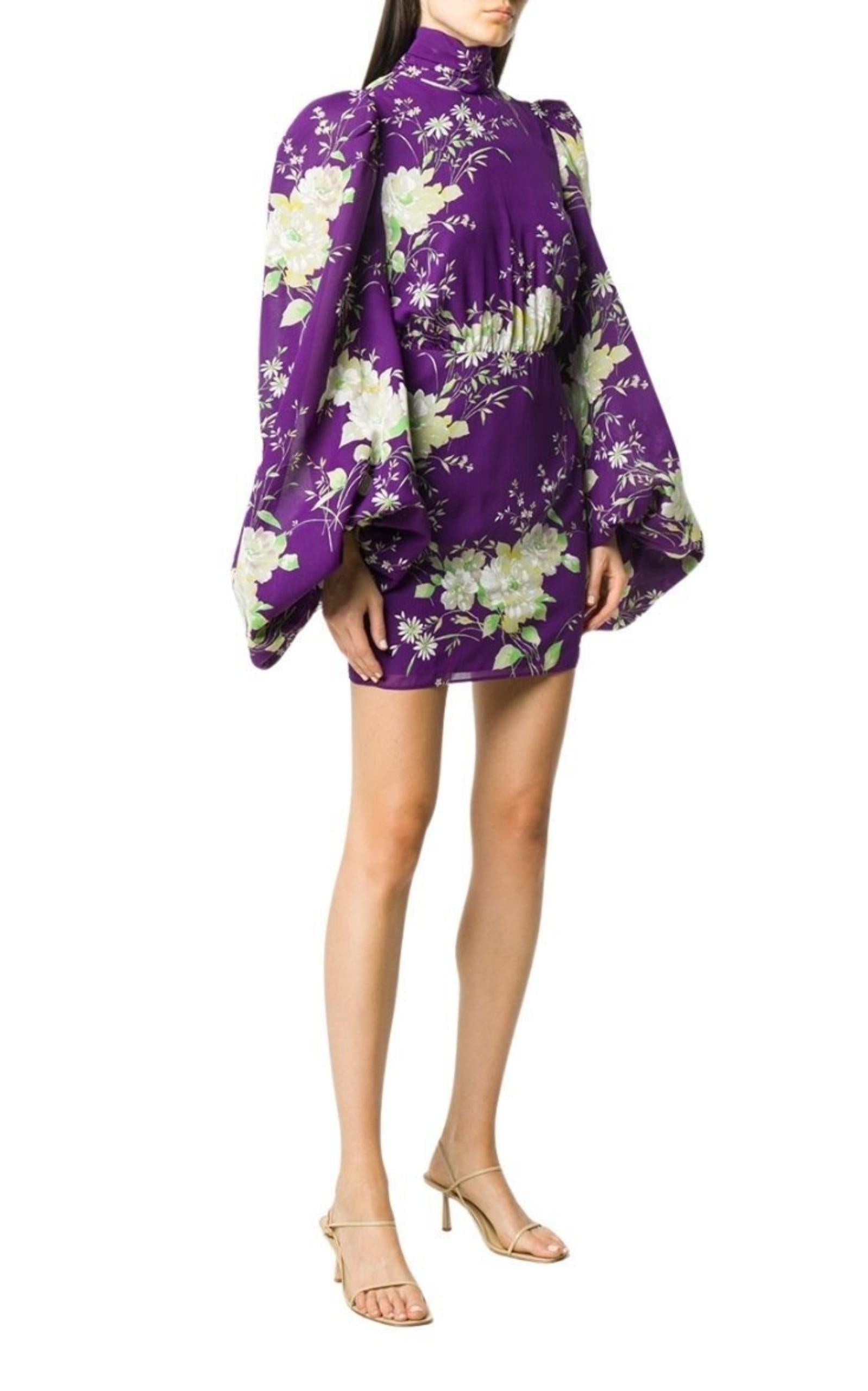 Gobi Floral-print Silk Mini Dress - 4