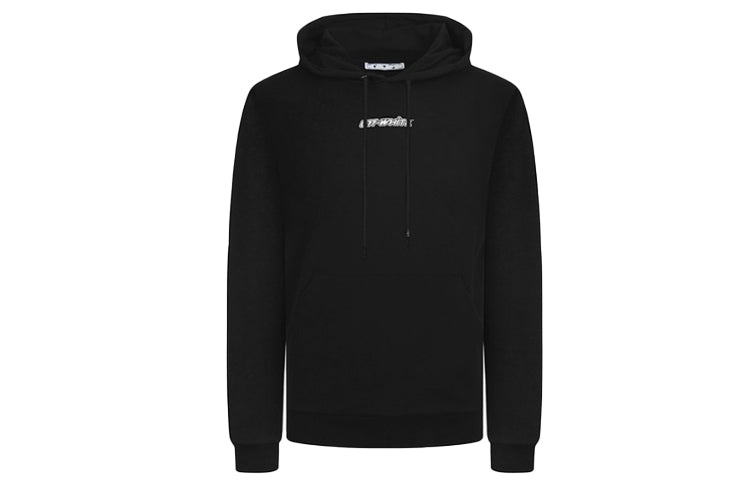 Off-White FW20 Arrows Printing Hooded Pullover Men Black OMBB037E20FLE0021045 - 2