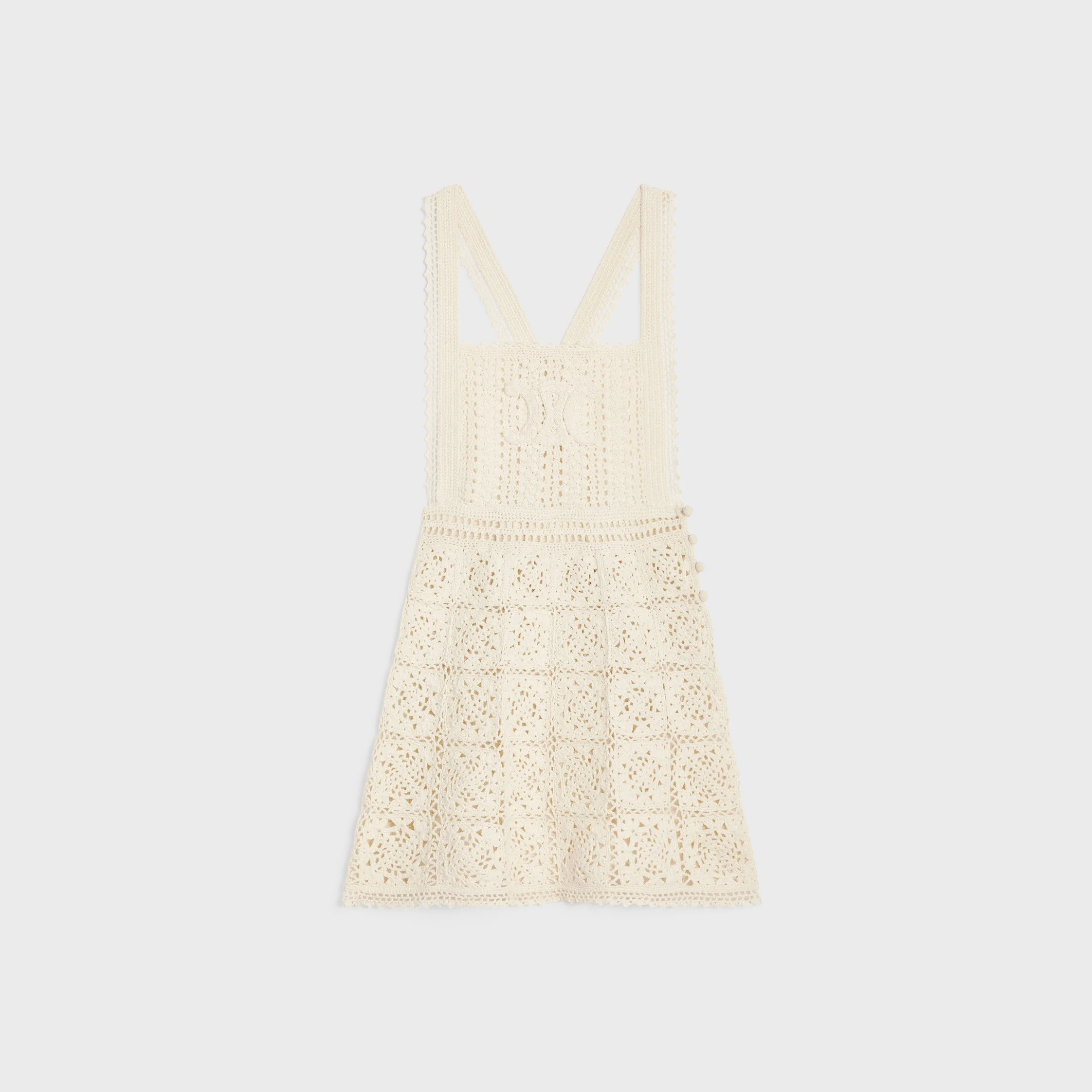 triomphe mini dress in crocheted cotton - 1
