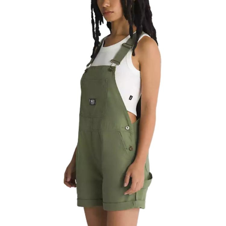 (WMNS) Vans Ground Work Shortalls 'Green' VN0A5LMWAMB - 5