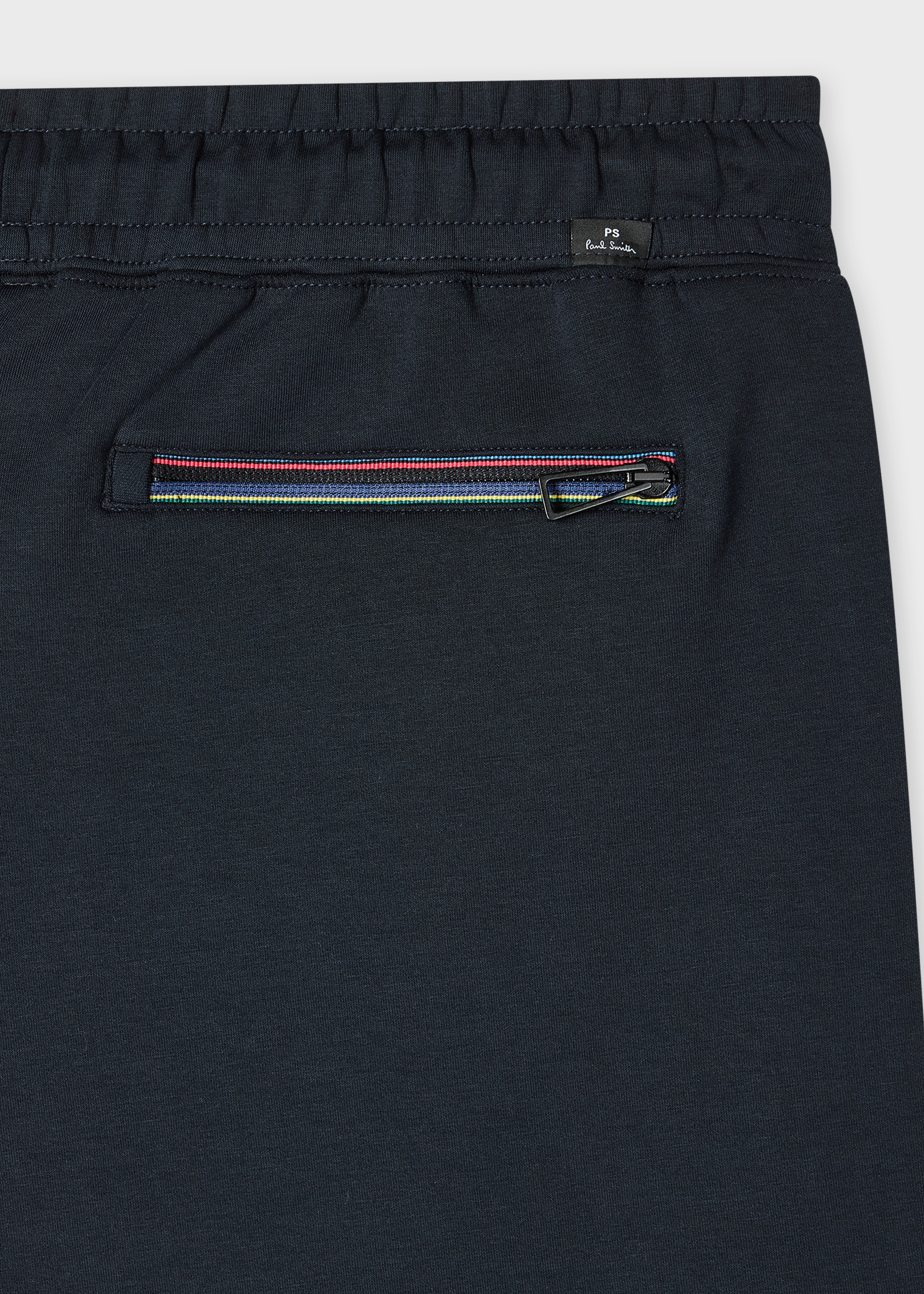 Navy Modal-Blend 'Sports Stripe' Zip Shorts - 2
