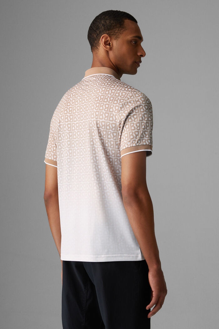 Arno Functional polo shirt in Brown/White - 3