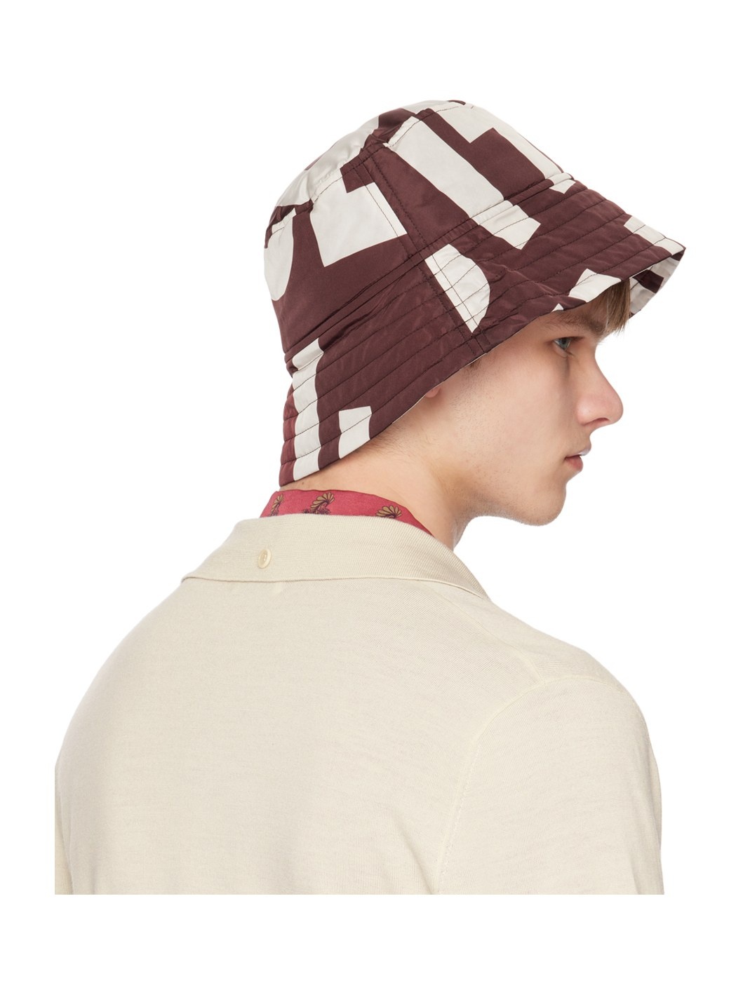 Burgundy Logo Bucket Hat - 3