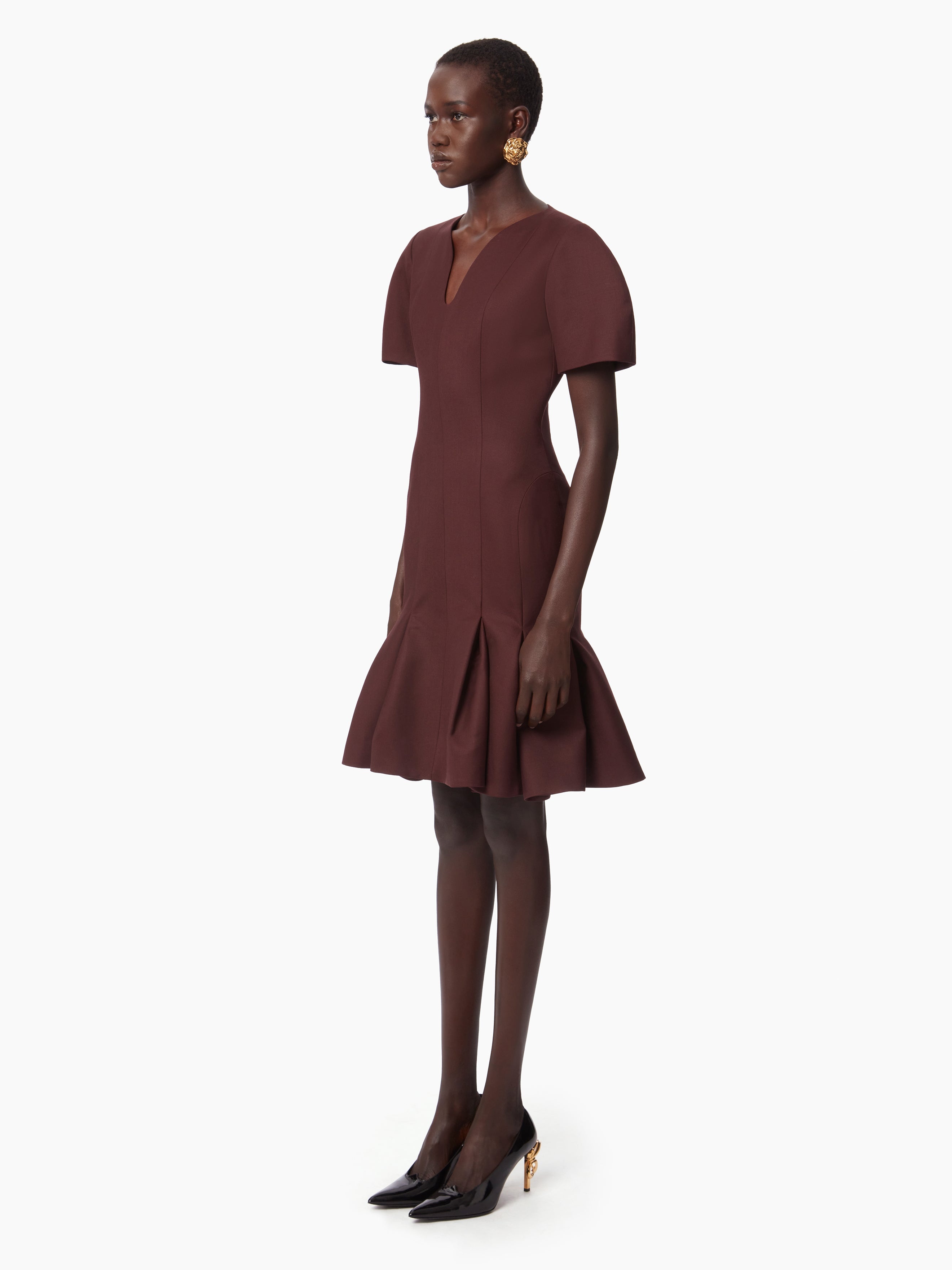 PEPLUM DRESS IN WOOL - 3