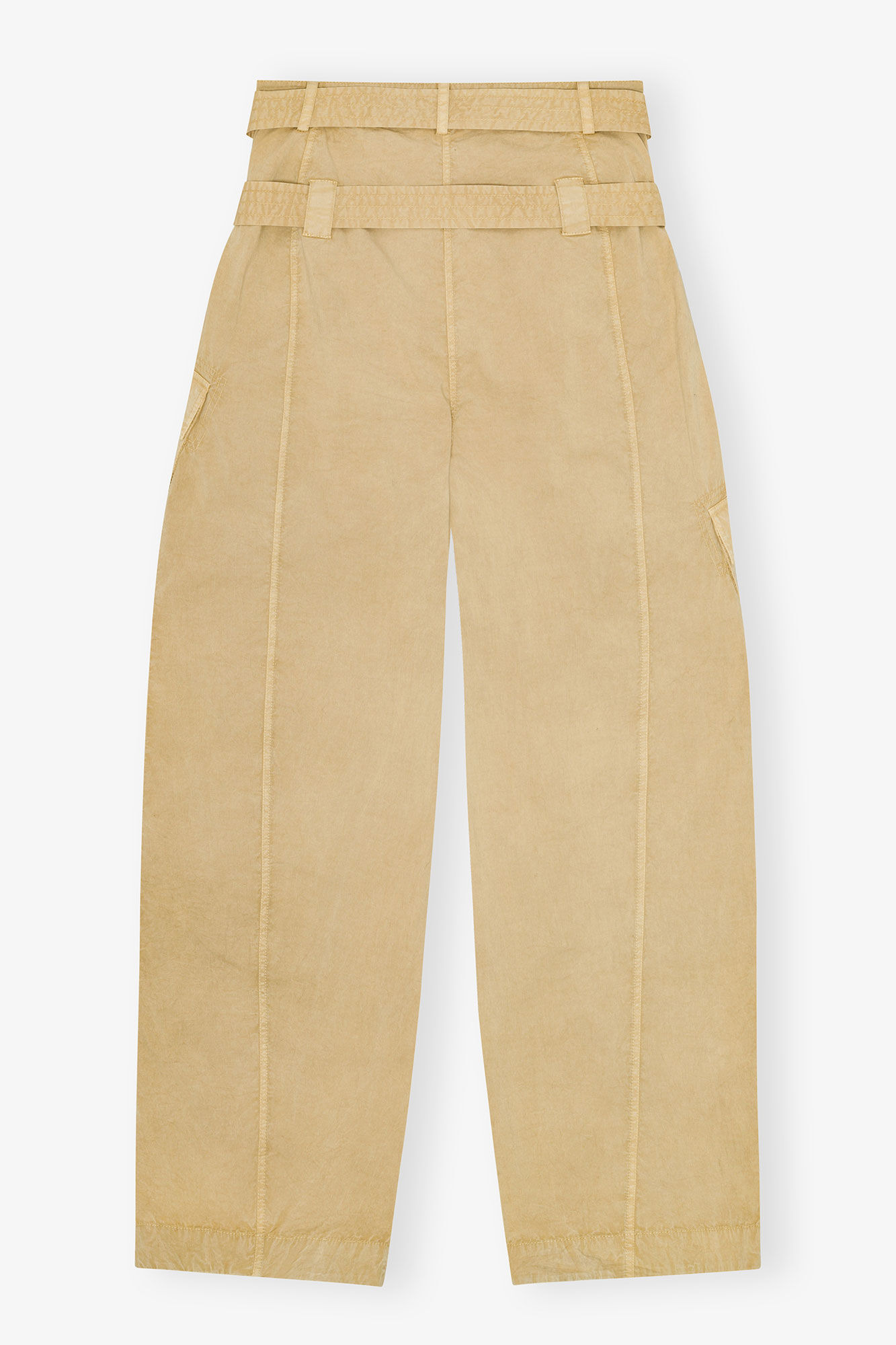 WASHED STRETCH COTTON POCKET PANTS - 3