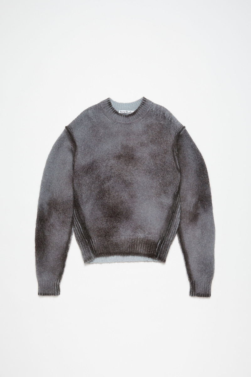 Sprayed knit jumper - Anthracite grey - 1