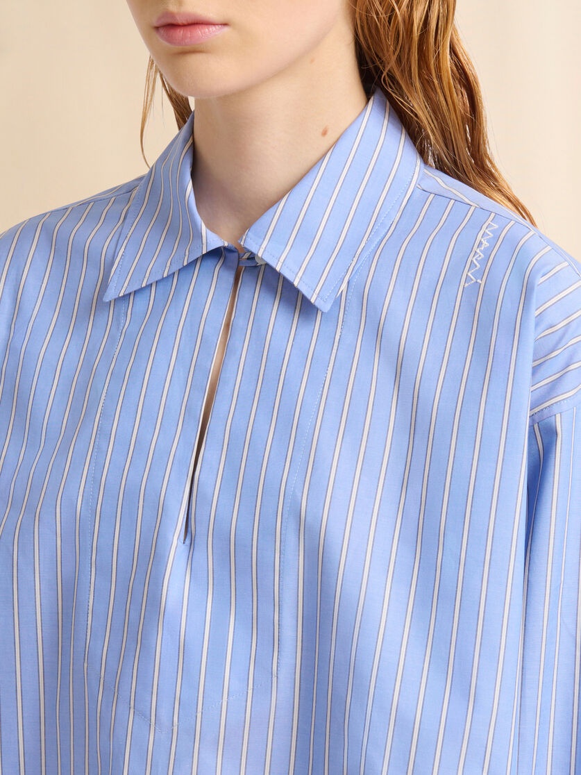 STRIPED COTTON POPLIN SHIRT - 4