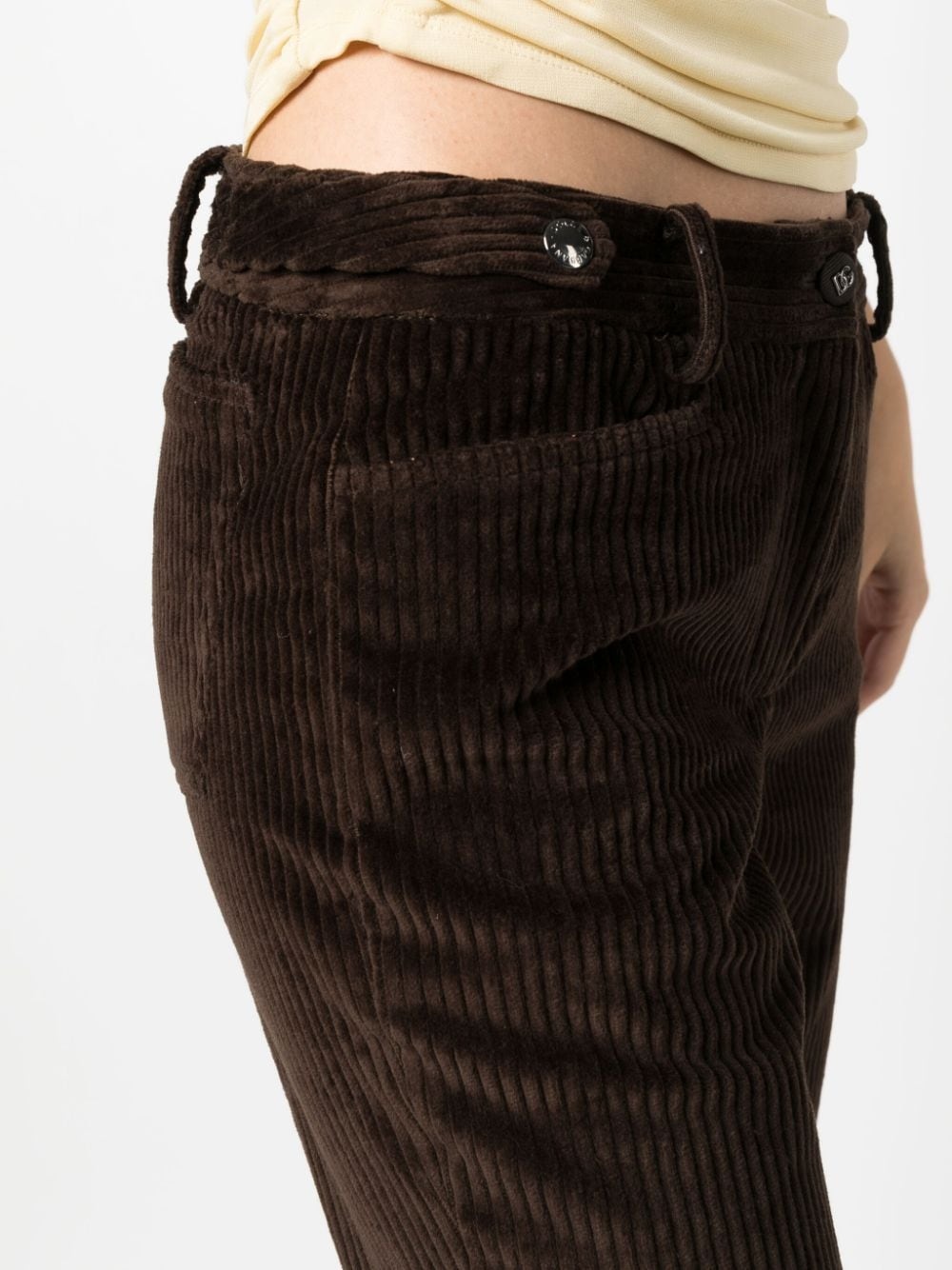 corduroy flared trousers - 5