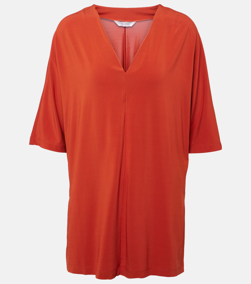Linfa jersey crêpe blouse - 1
