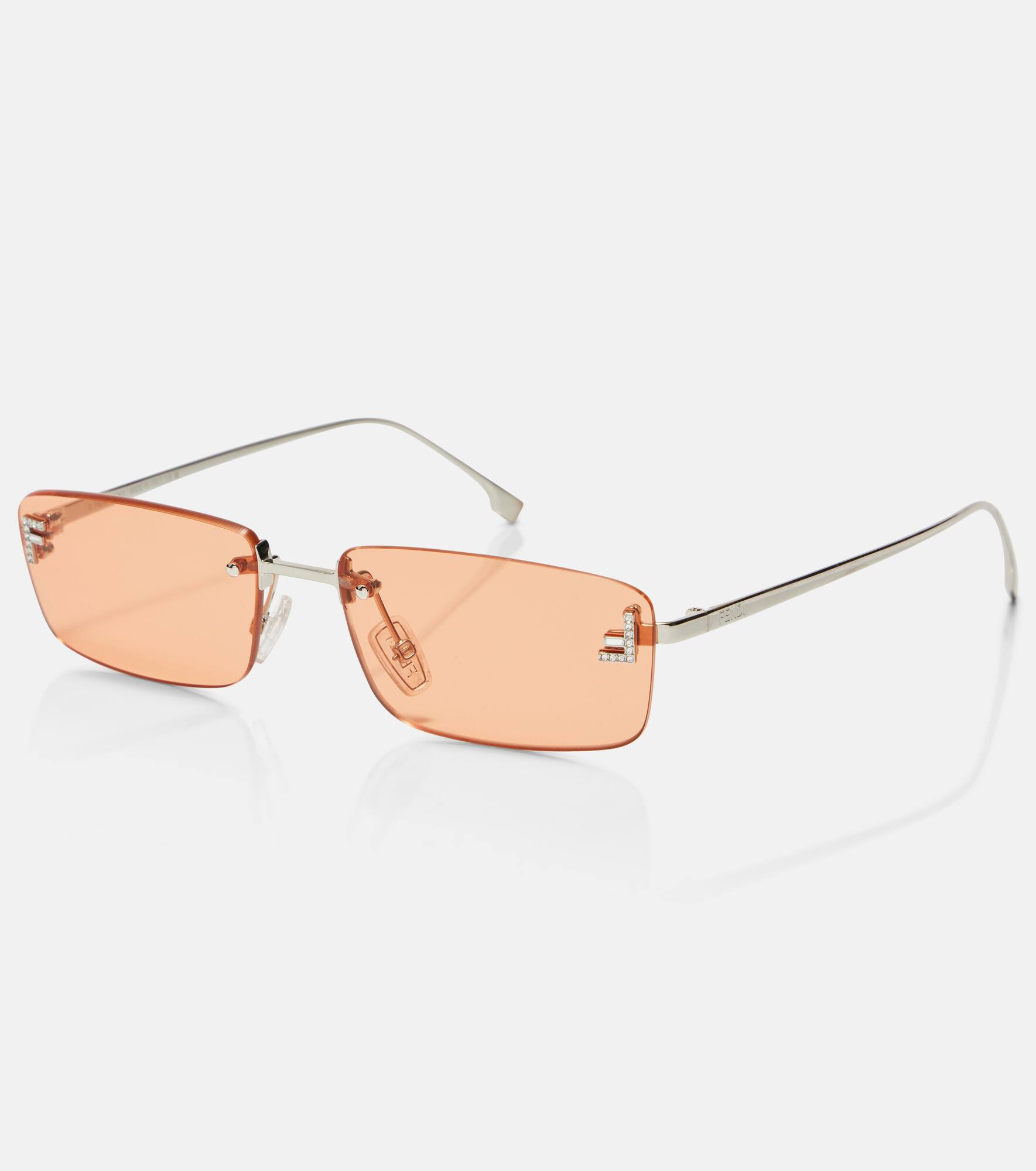 Fendi First Crystal rectangular sunglasses - 4