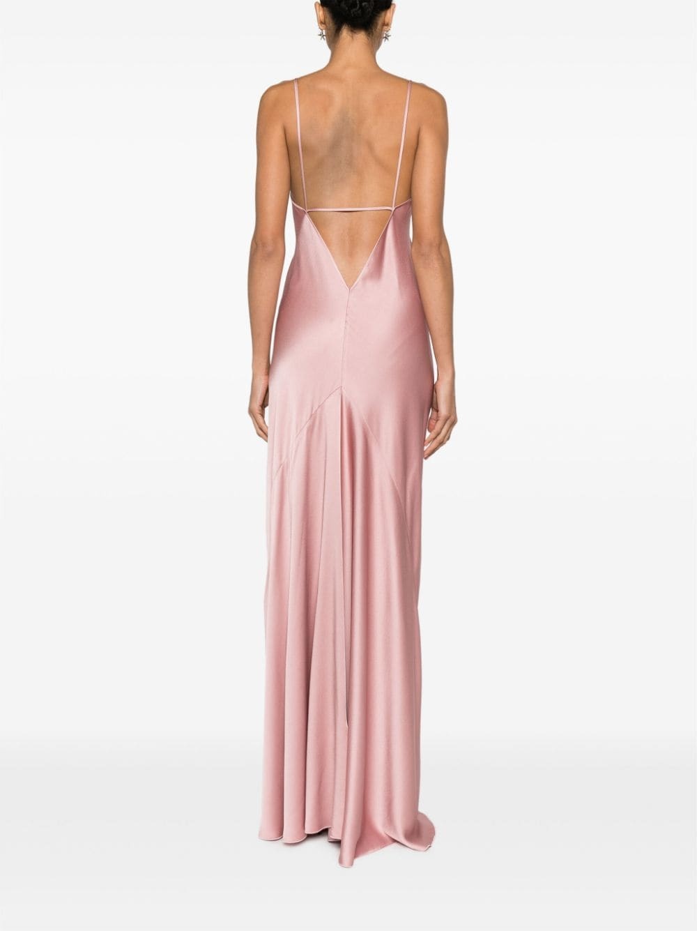 Cami open-back satin gown - 4