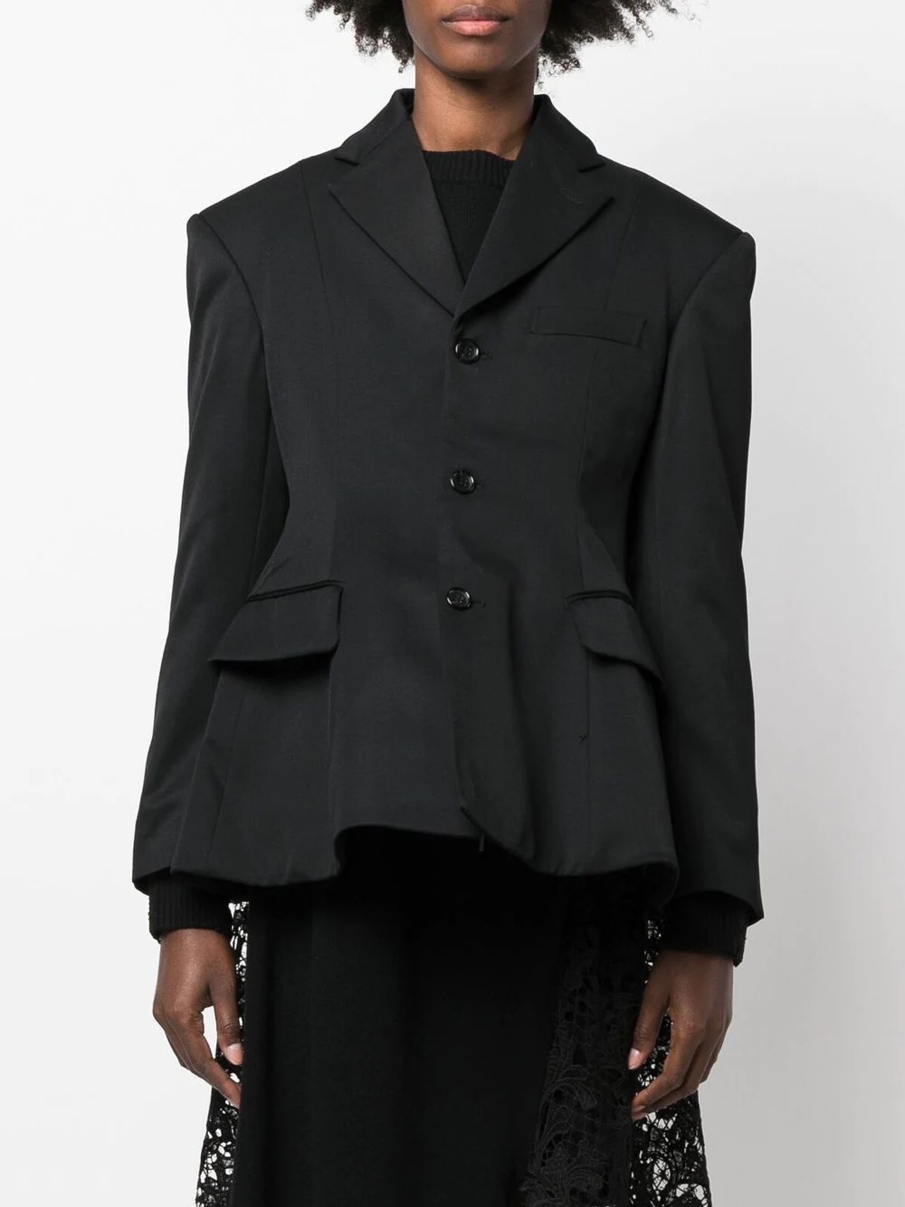 peplum-waist tailored blazer - 3