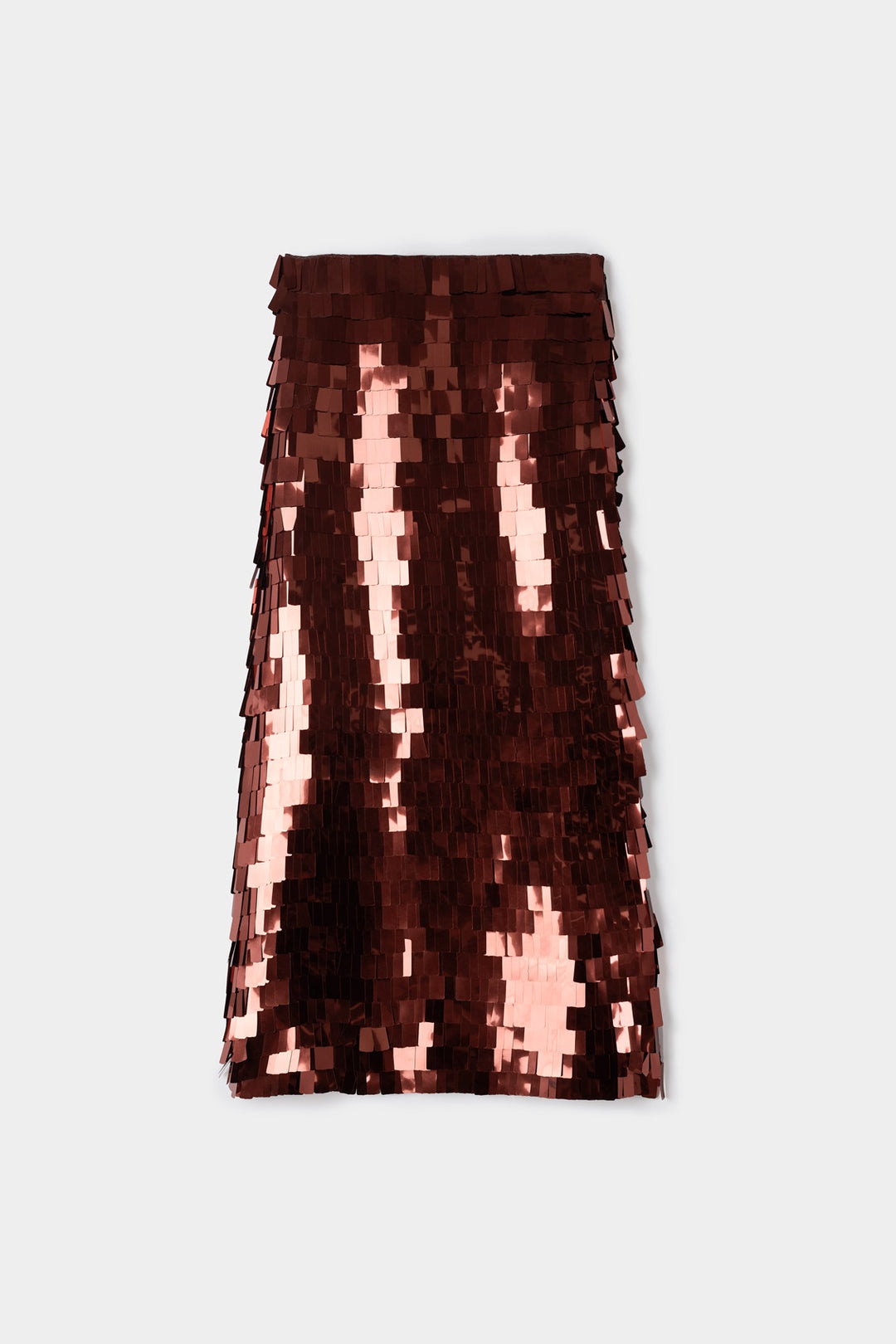 LONG SPLIT SKIRT / bronze - 2