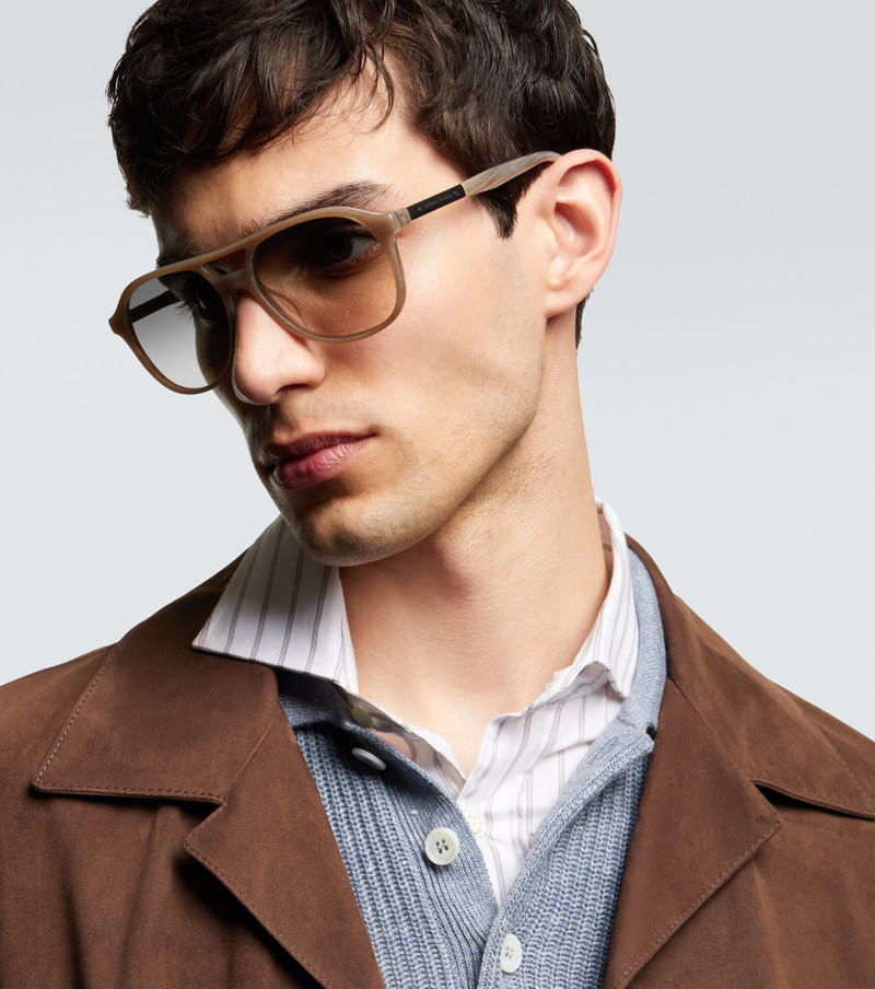 Brunello Cucinelli Logo aviator sunglasses outlook