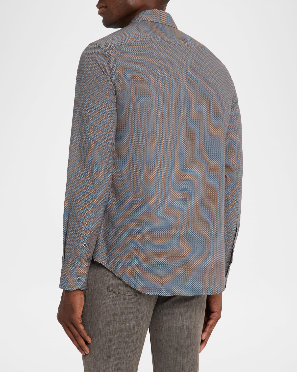 Men's Cotton Diagonal Wave Sport Shirt - 2