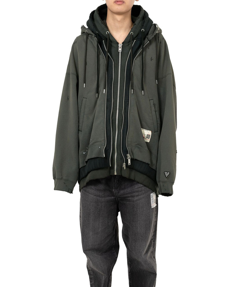 Maison MIHARAYASUHIRO Triple Layered Zip-up Hoodie outlook