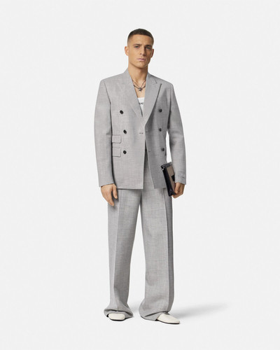 VERSACE Wool-Blend Double-Breasted Blazer outlook