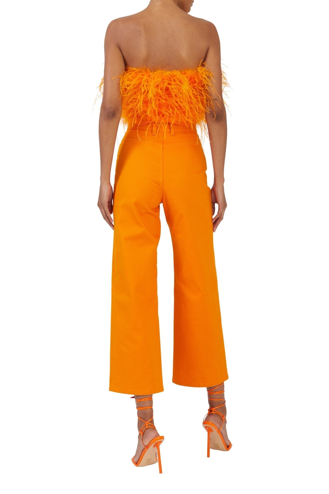 Cotton Twill Wide Leg Jean - 4