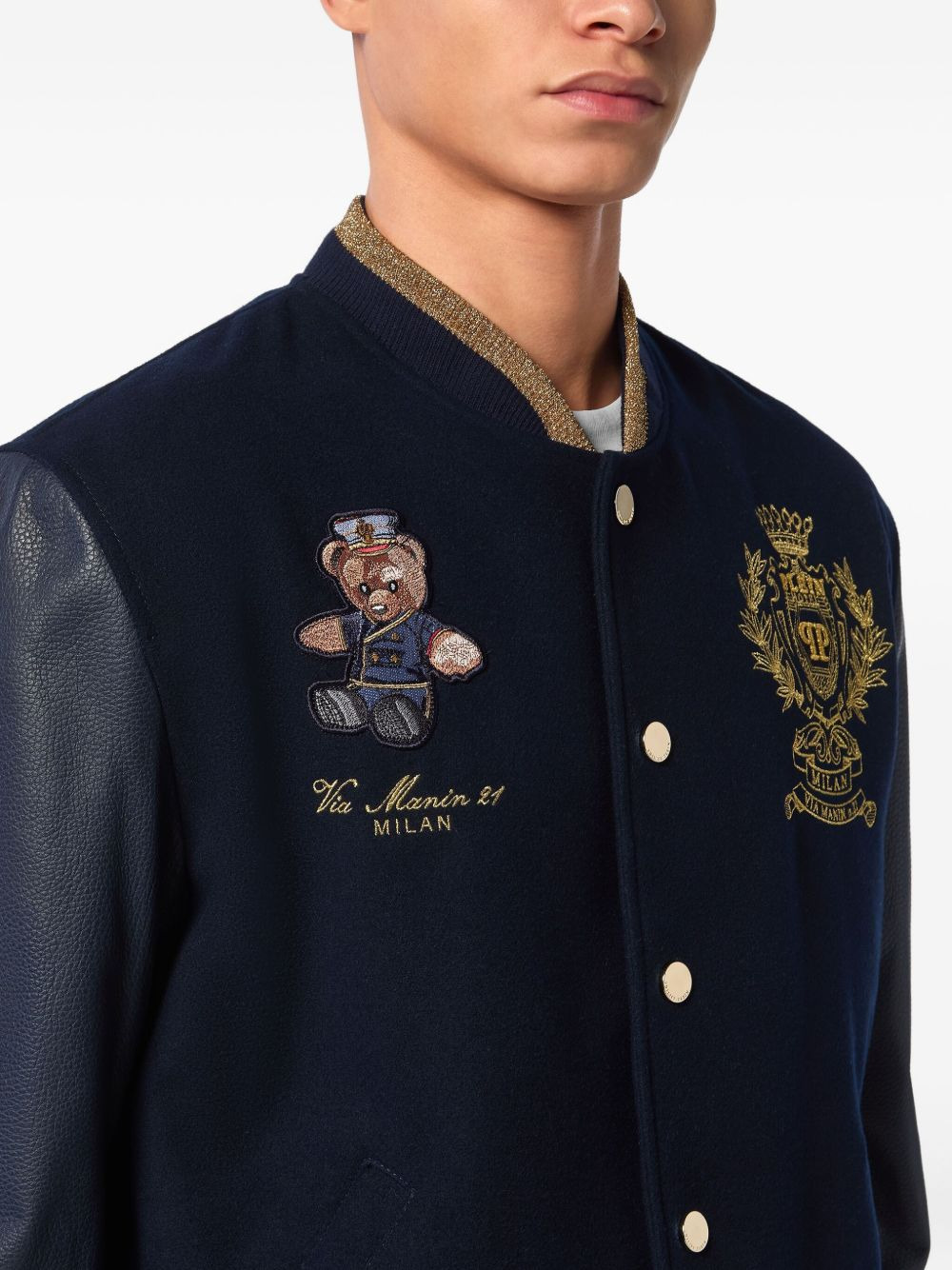Teddy Doorman embroidered-bear jacket - 5