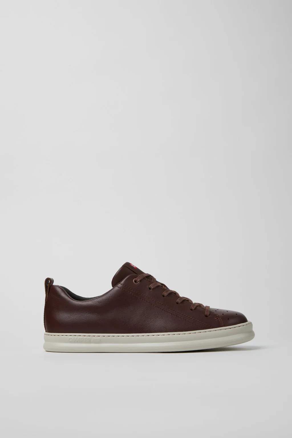 Brown Leather Sneakers for Men. - 1