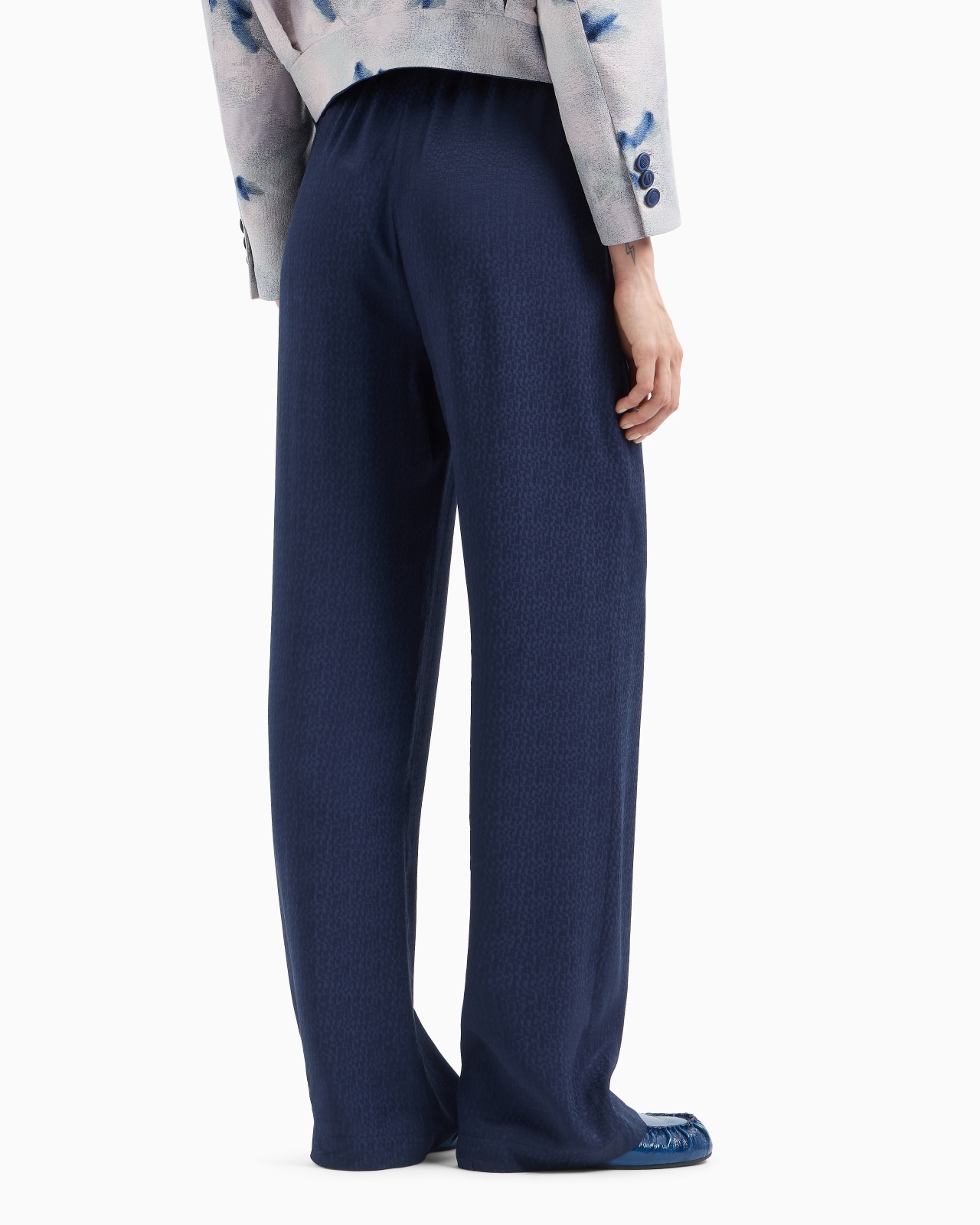 ARMURE VISCOSE TROUSERS WITH AN ELASTICATED WAIST - 3
