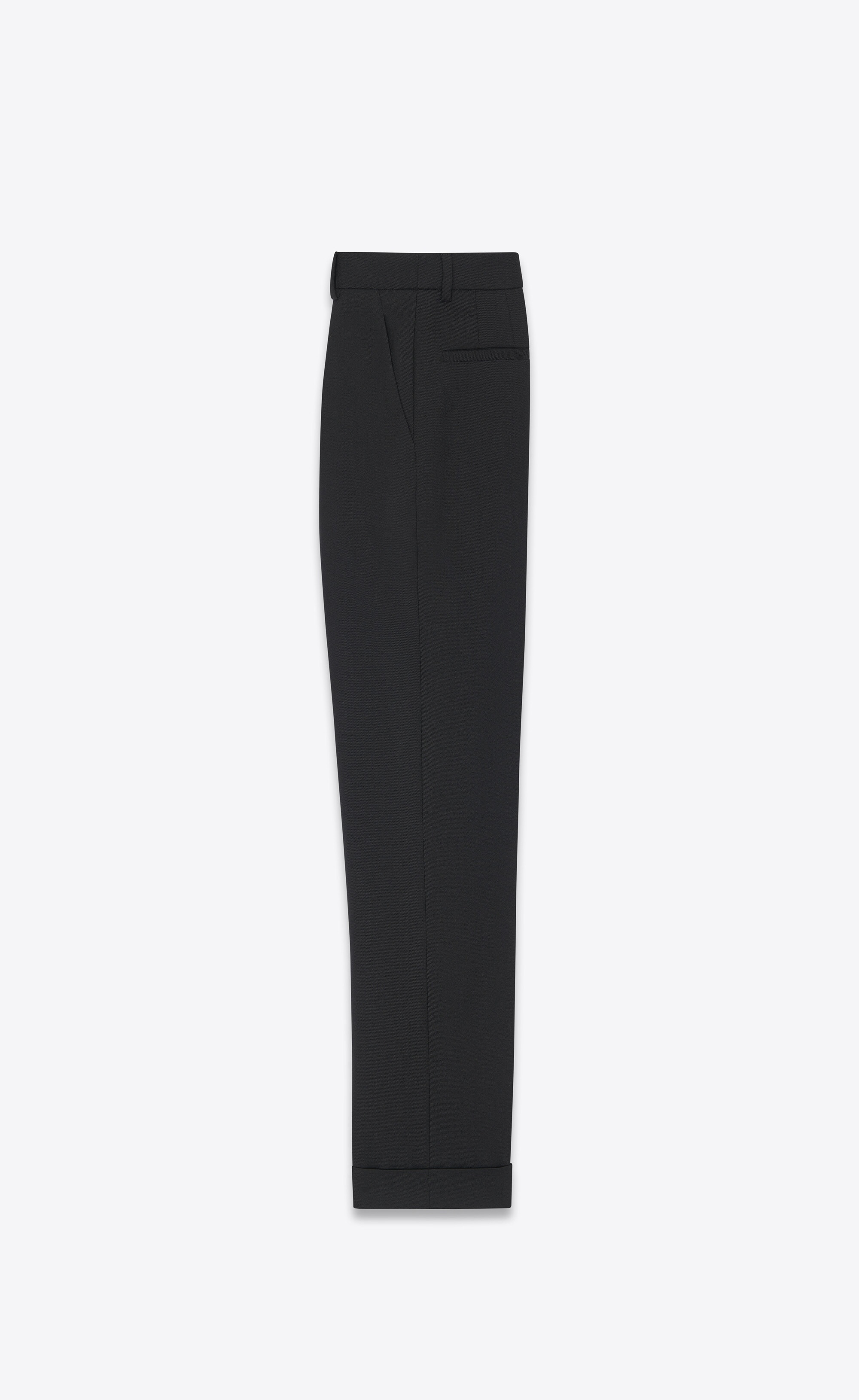 loose-fit pants in saint laurent gabardine - 2