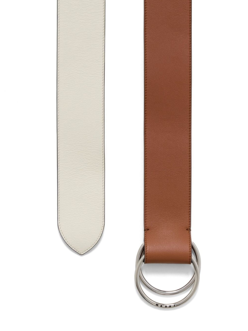 two-tone leather belt - 2