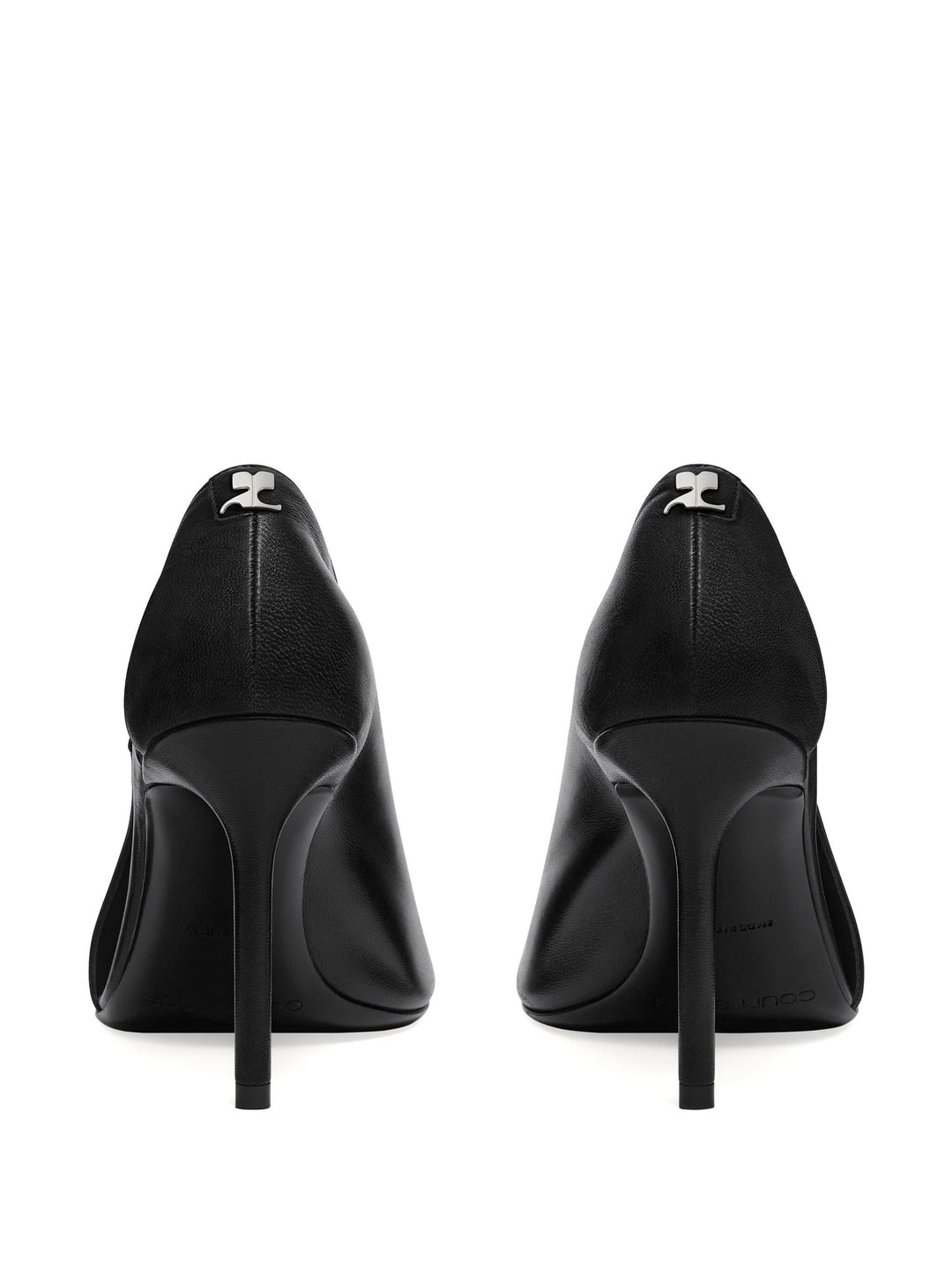 COURREGES 国内買付 OBLIQUE STRAP LEATHER STILETTOS courrèges Oblique Strap Leather Heels | club21 | REVERSIBLE