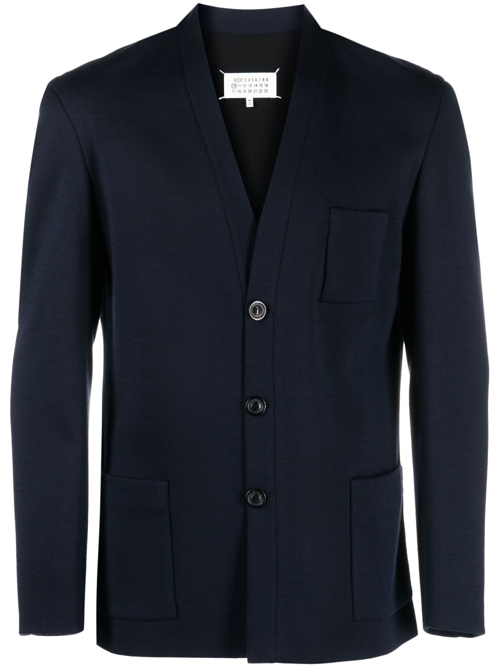 button-up wool-blend blazer - 1