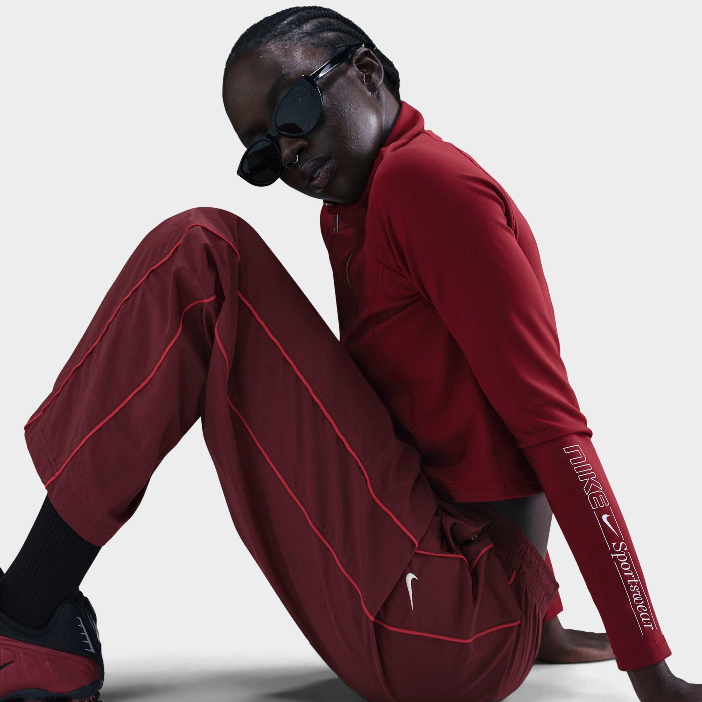 WOMEN'S NIKE WINDRUNNER HIGH-WAISTED WOVEN OPEN-HEM PANTS - 5