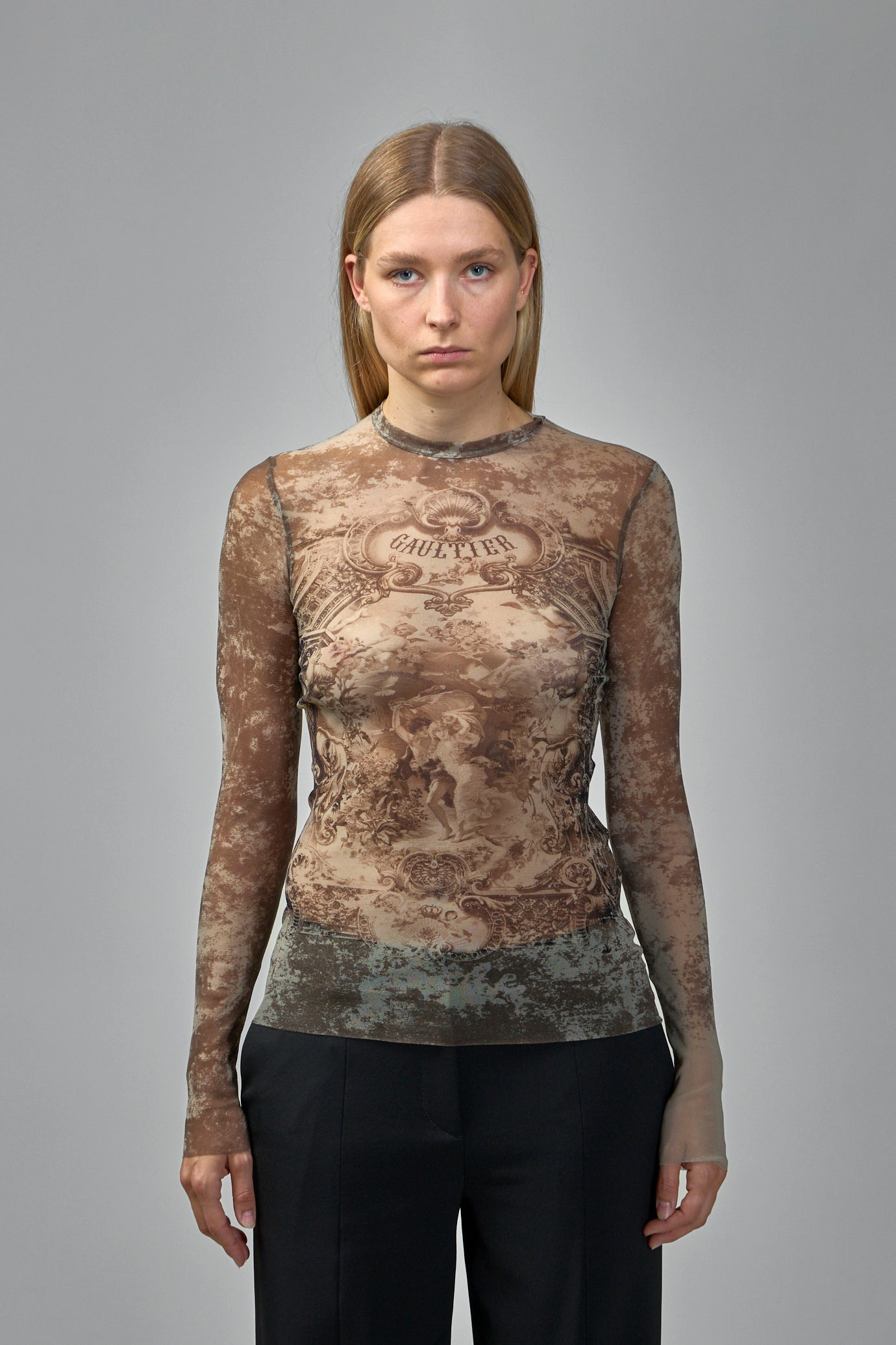 Médaillon Mesh Long Sleeve Top - 2